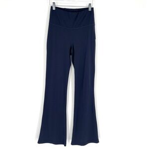 Quince Sweatpants Womens S Navy Blue Flare High‎ Rise Ultra Form Yoga Pants